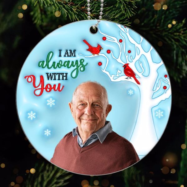 Always With You Berry Tree 3D Inflated Photo Inserted Family Memorial Keepsake Personalized Acrylic Ornament Hot on Sale