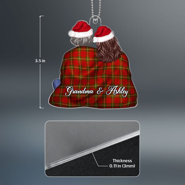 Grandma & Grandkid In Blanket Christmas Gift For Granddaughter Grandson Personalized Acrylic Ornament Discount - Image 4