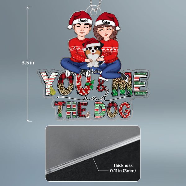 Couple And The Dog Doodle Letter Personalized Acrylic Ornament Fashion - Image 4