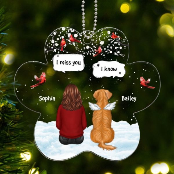 Blossom Tree Conversation Dogs Cats Pets Remembrance Memorial Gift Christmas Acrylic Ornament Fashion - Image 5