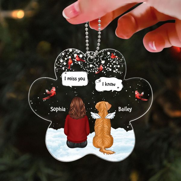 Blossom Tree Conversation Dogs Cats Pets Remembrance Memorial Gift Christmas Acrylic Ornament Fashion - Image 3