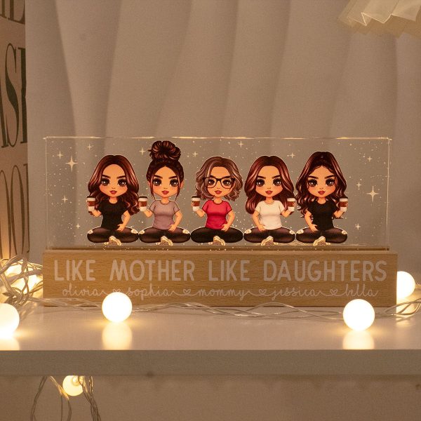 Like Mother Like Daughters Personalized Acrylic Block LED Night Light Sale