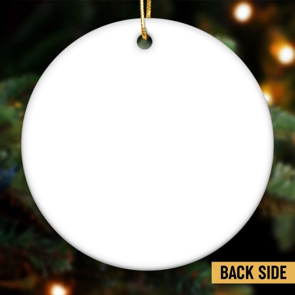 Cute Grandma Grandkid On Swing Love To The Moon Gift For Granddaughter Grandson Personalized Circle Ornament Online Hot Sale - Image 4