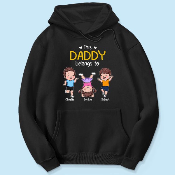 This Daddy Grandpa Belongs To Happy Kids Vector Personalized Shirt For Sale - Image 5