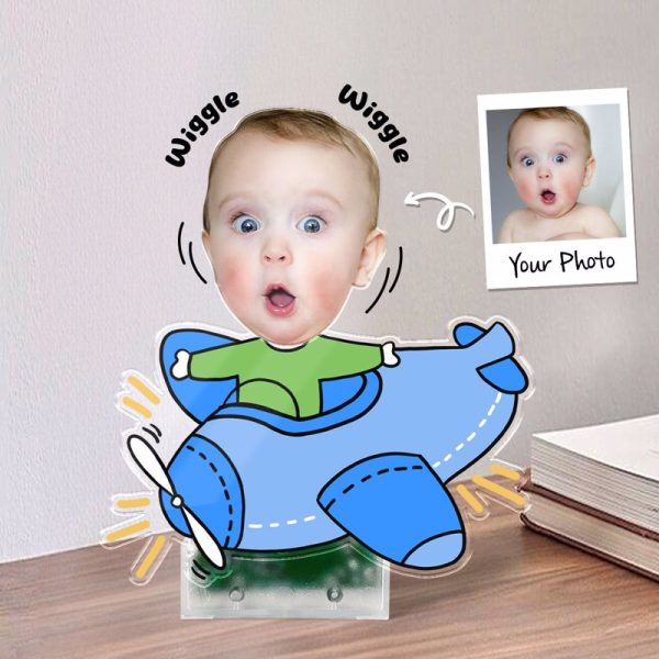 Custom Face Cute Cartoon Character Funny Gift For Kid Personalized Acrylic Wiggle Stand Sale
