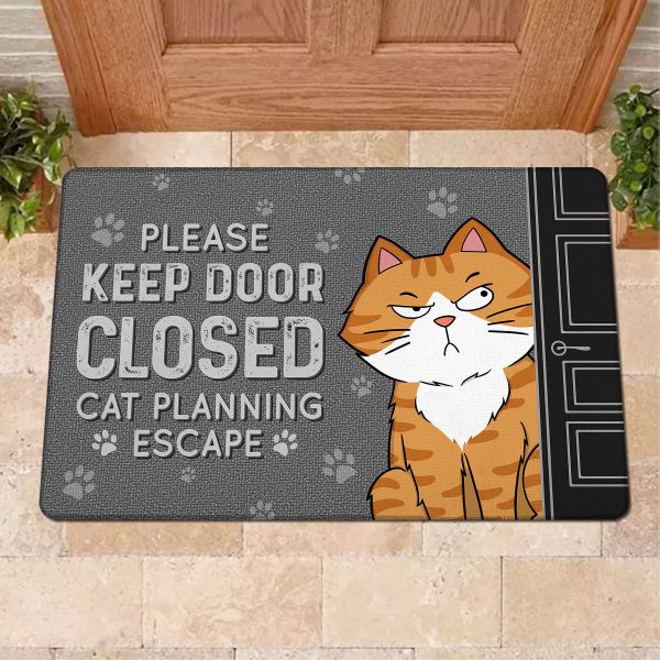 Cats Planning Escape Funny Personalized Doormat Online Hot Sale - Image 4