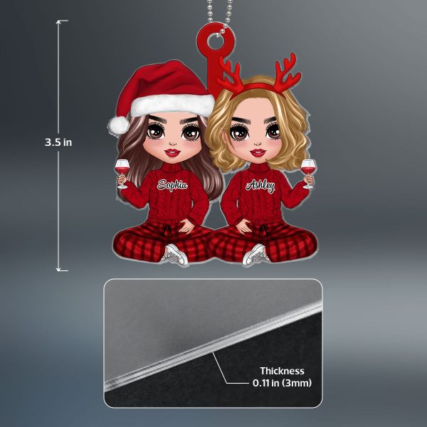 Christmas Happy Doll Best Friends Personalized Acrylic Ornament For Cheap - Image 4