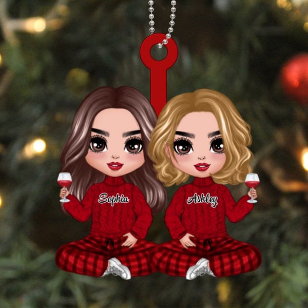 Christmas Happy Doll Best Friends Personalized Acrylic Ornament For Cheap - Image 5