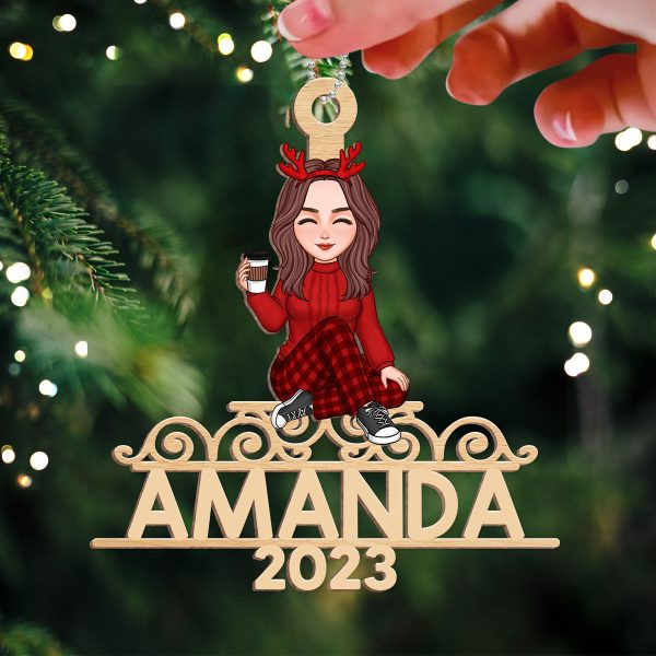 Custom Character And Name Gift For Family Member Personalized Wooden Ornament For Sale - Image 3