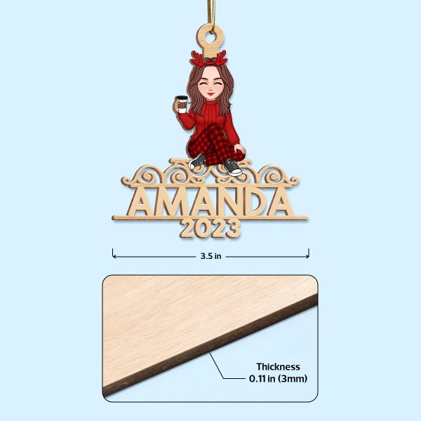 Custom Character And Name Gift For Family Member Personalized Wooden Ornament For Sale - Image 4