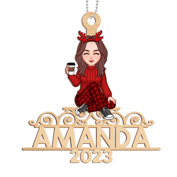 Custom Character And Name Gift For Family Member Personalized Wooden Ornament For Sale - Image 2