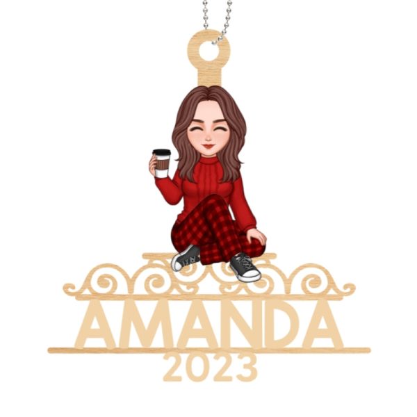Custom Character And Name Gift For Family Member Personalized Wooden Ornament For Sale - Image 5