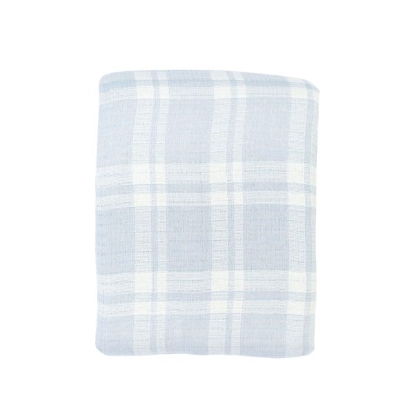 Plaid Bed Throw in Sky Sale